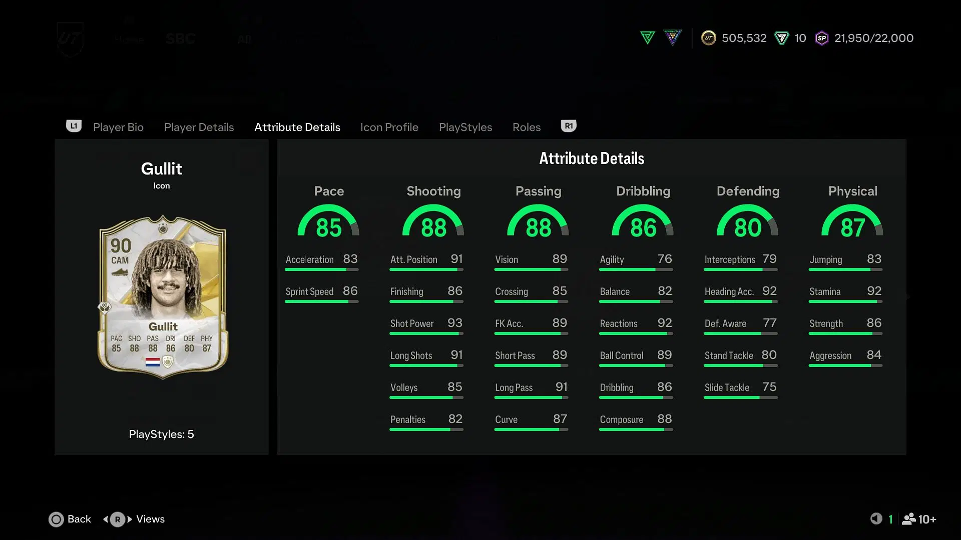 Ruud Gullit Base Icon SBC in EAFC 25