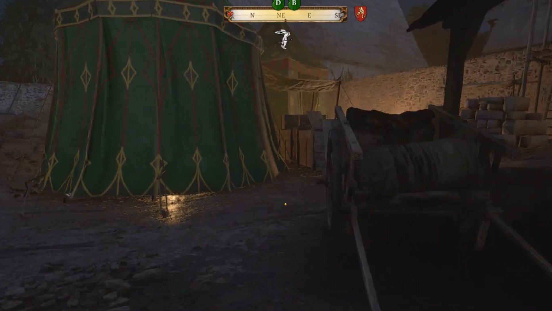 Look for the green tent (Source: Deep Silver, Game Guides Channel on YouTube)