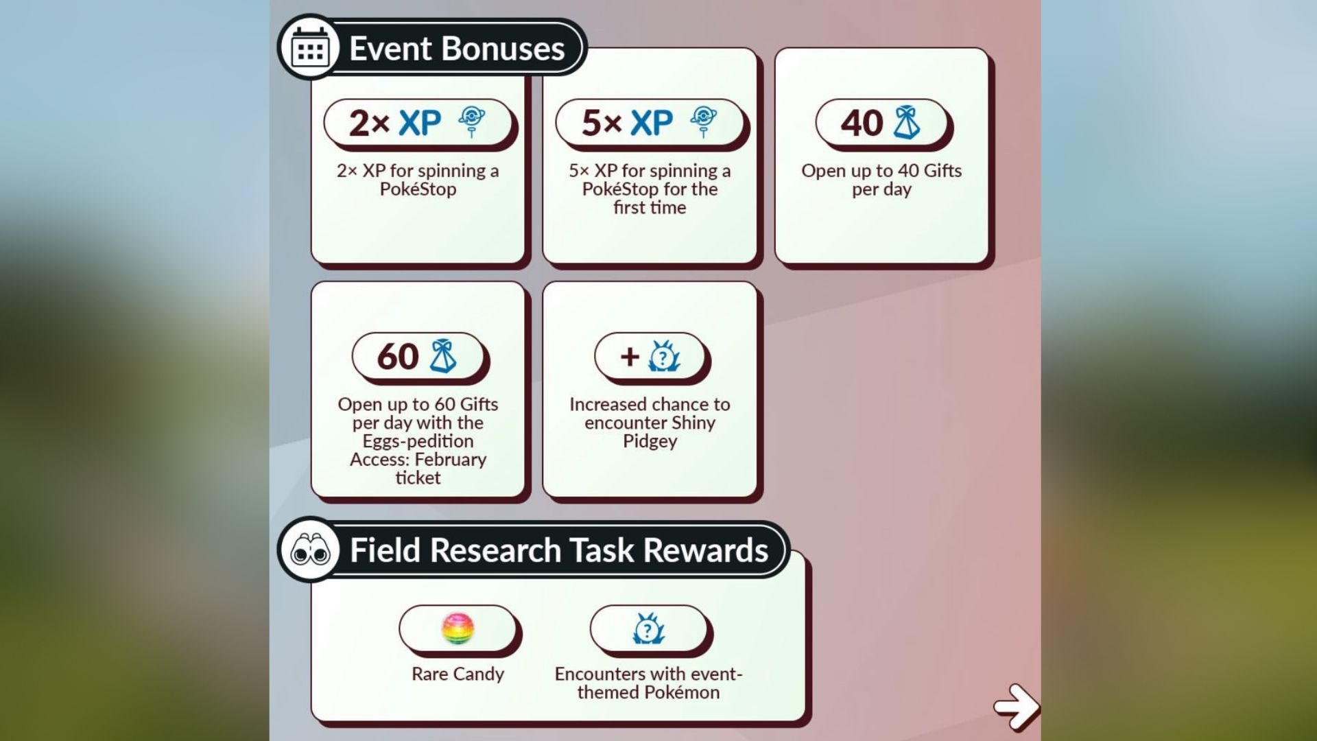 Event bonuses! (Image via TPC, @pokemongoapp/Instagram)