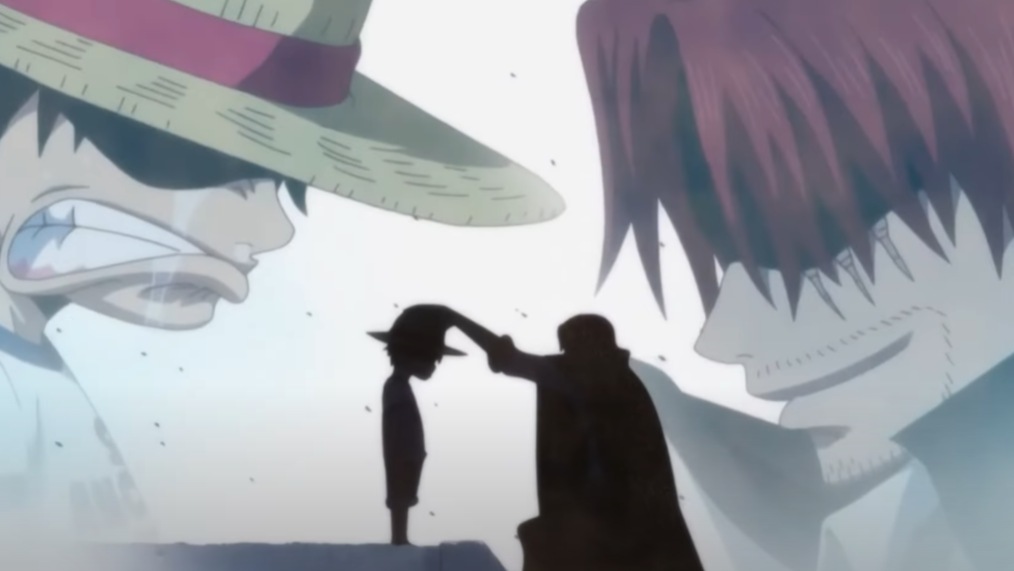 Shanks and Luffy as seen in anime (Image via Toei Animation)