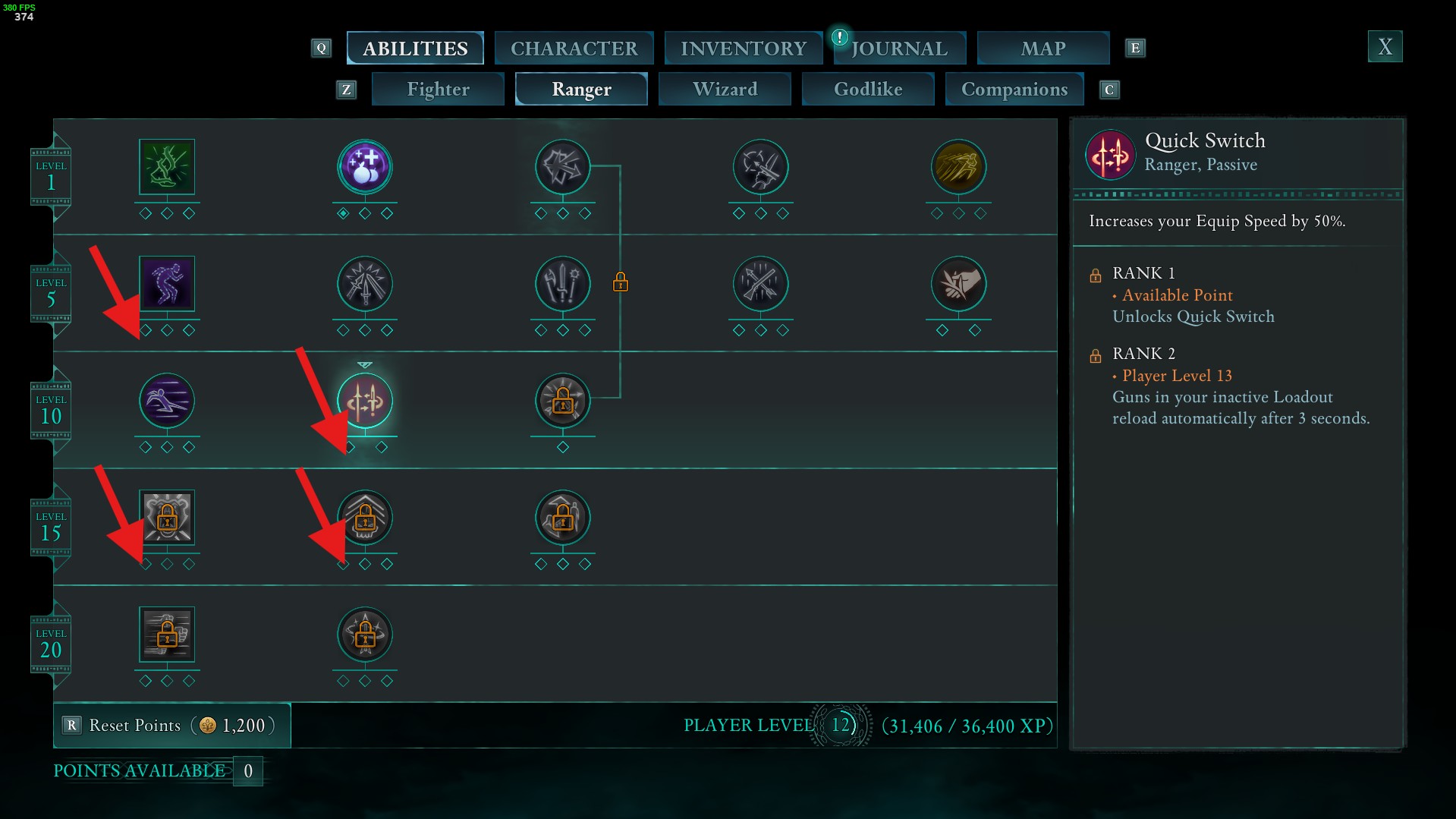 vanguard scout skills level 11-20 avowed