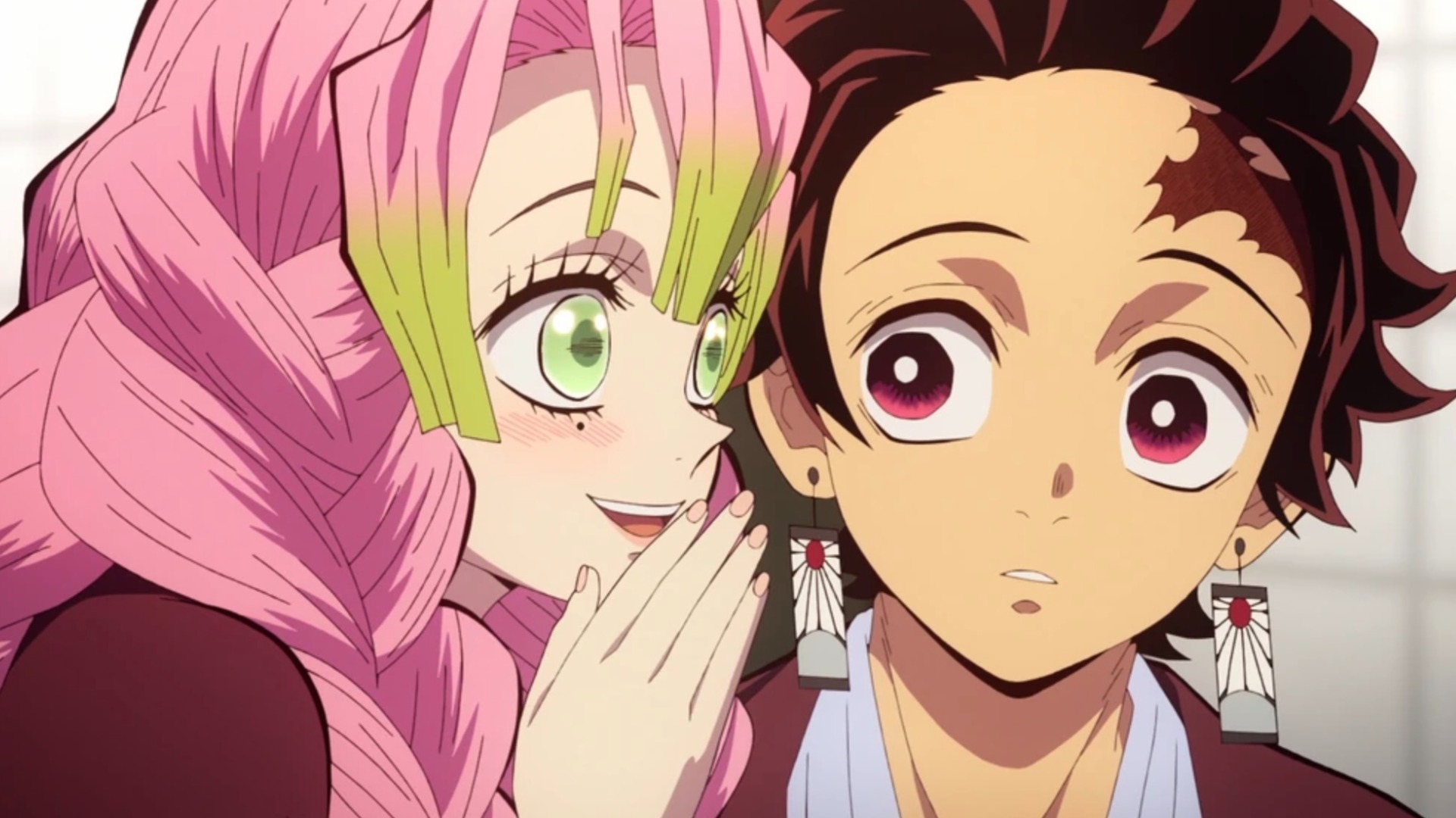 Tanjiro and Mitsuri Kanroji in the anime (Source: Ufotable)