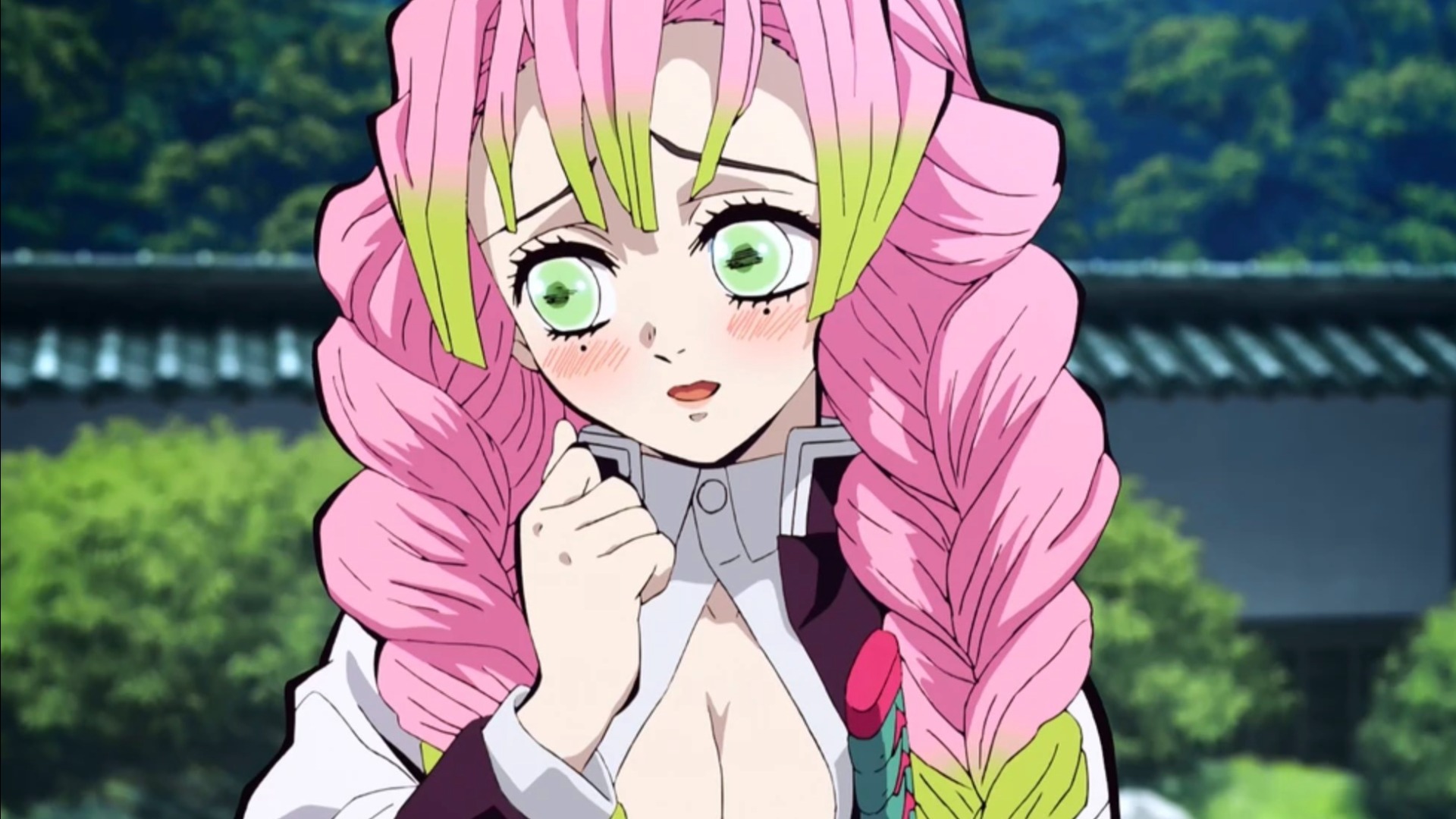 Mitsuri Kanroji as seen in the anime (Source: Ufotable)