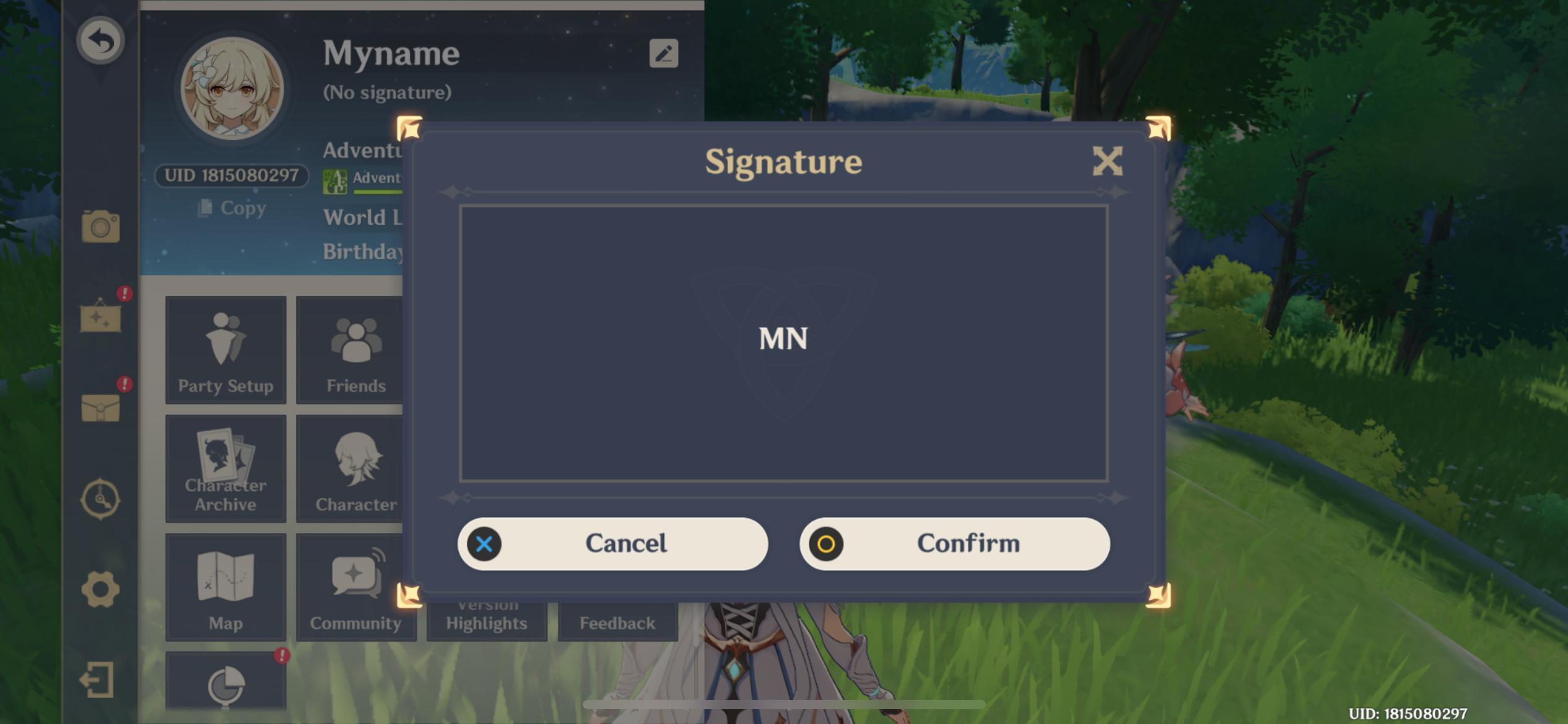 Set Signature (Image via HoYoverse)