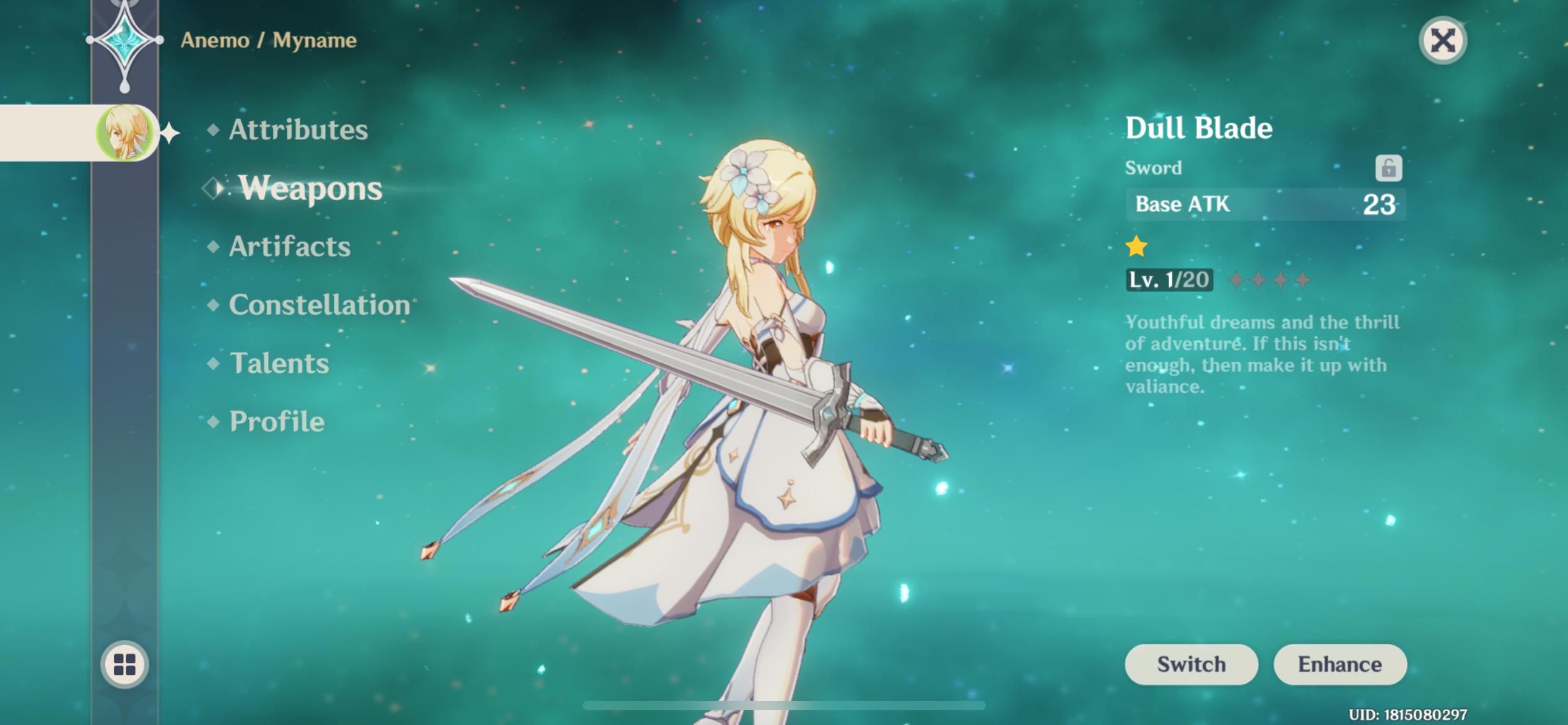 Select Weapon (Image via HoYoverse)