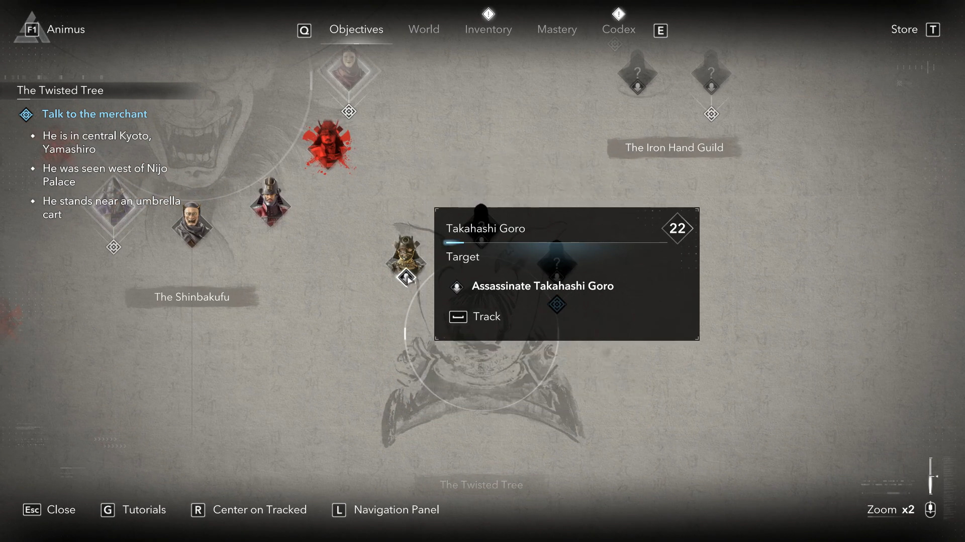 Assassinate Takahashi Goro (Image via Ubisoft and @ZaFrostPet/YouTube)