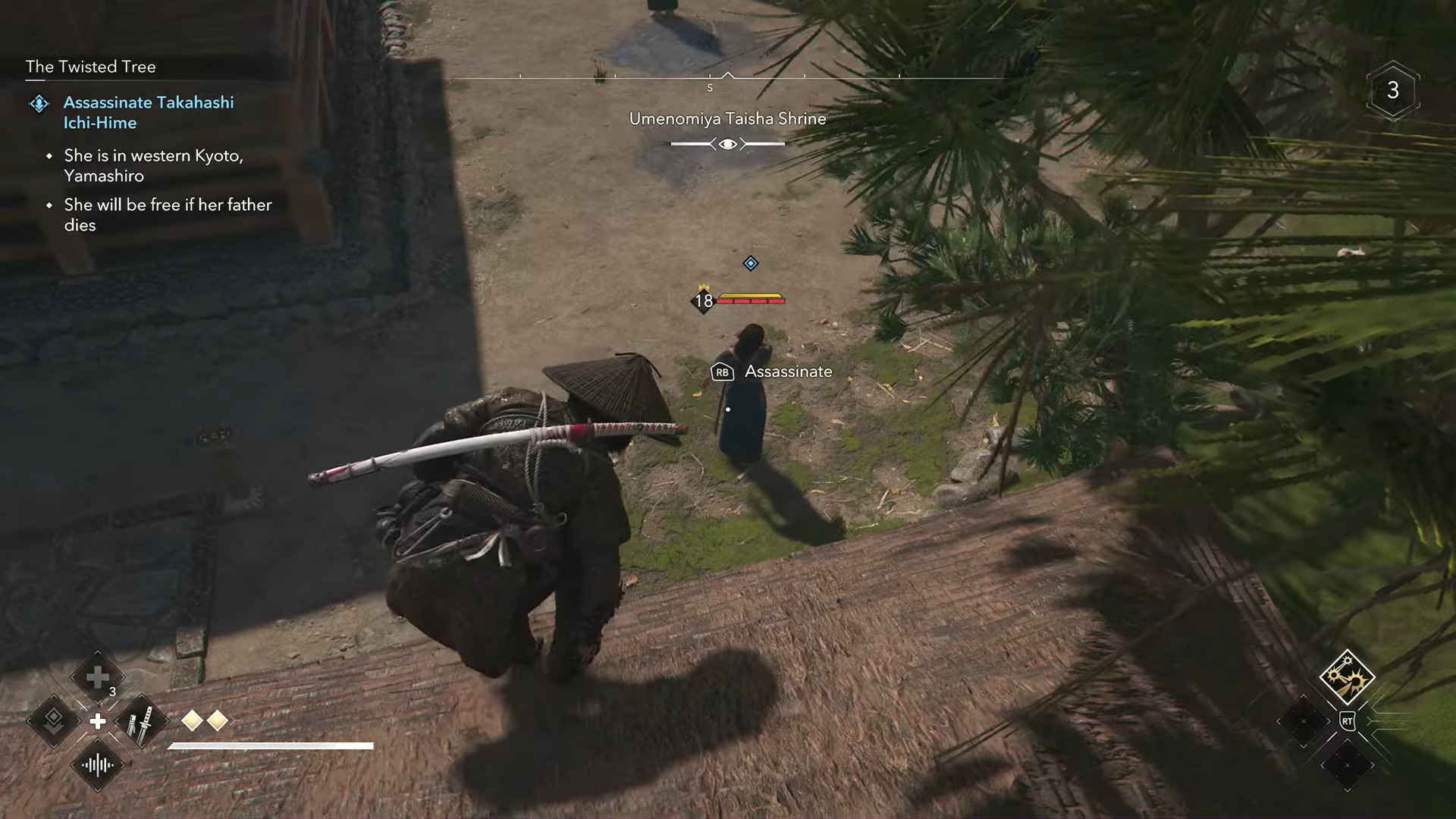 Spare or assassinate? (Image via Ubisoft and @LunarGuides/YouTube)