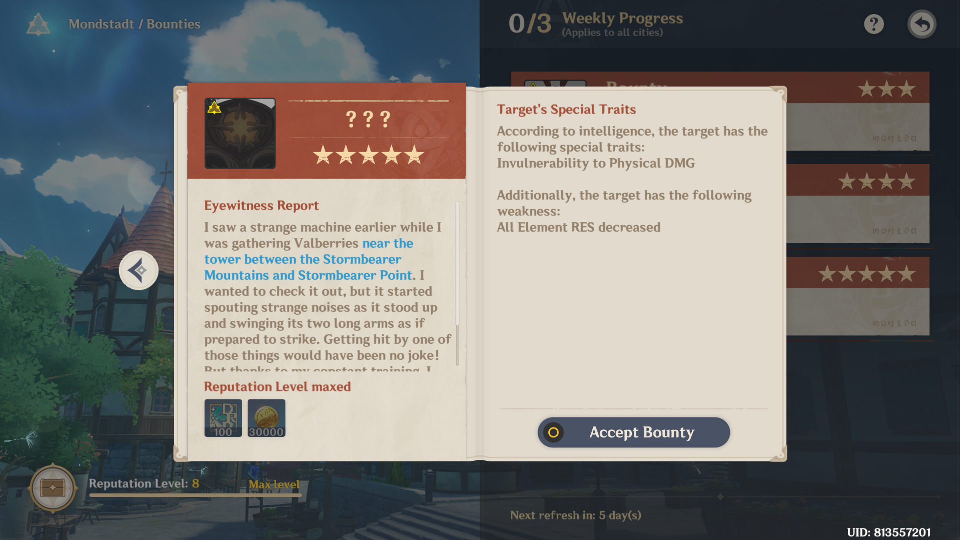 A five star difficulty (Image via HoYoverse)