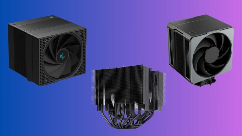 5 Best Air Coolers for CPUs in 2025 (Image via: Deltias Gaming, Deepcool, Cooler Master, Noctua)