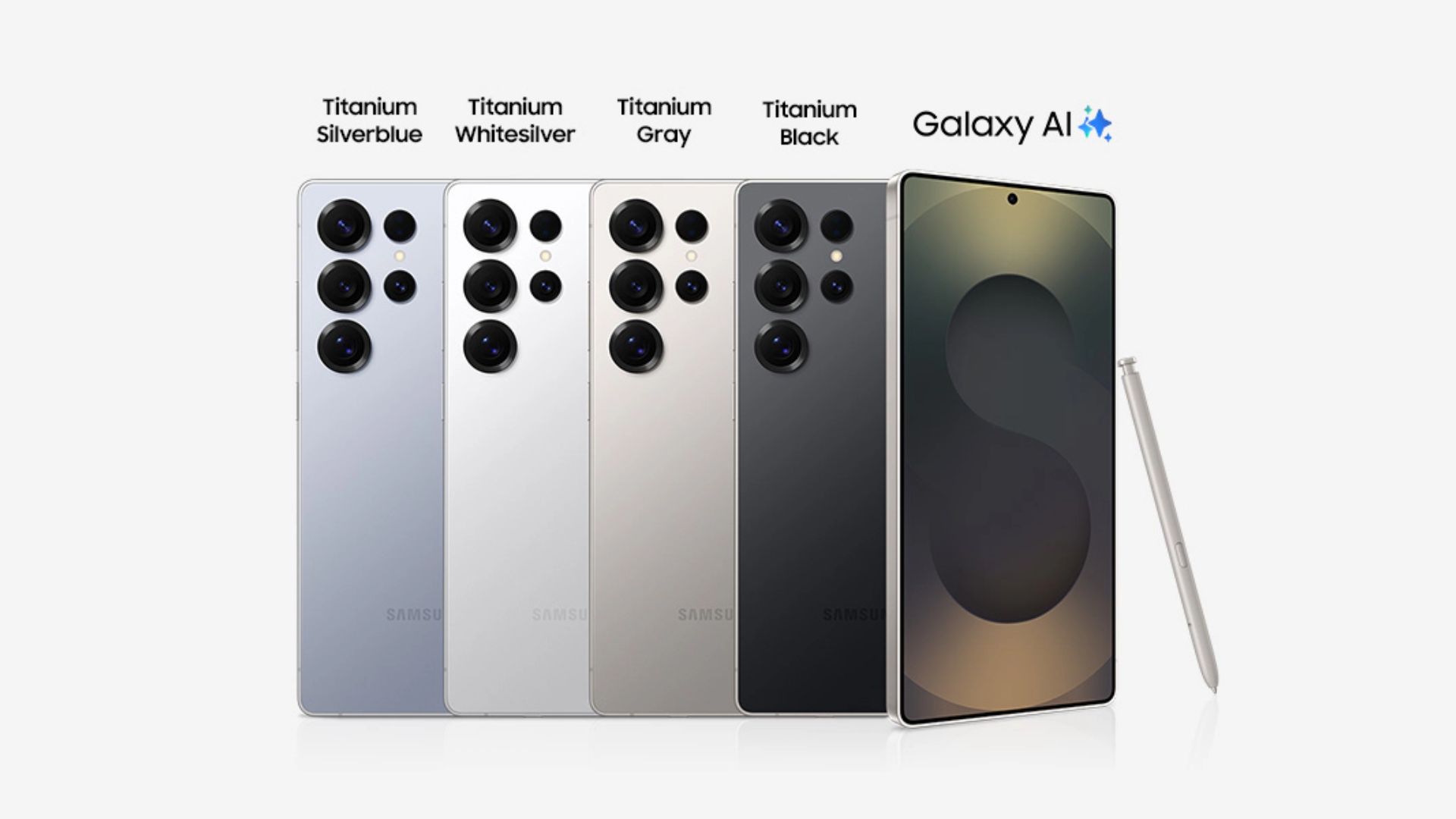 Samsung Galaxy S25 Ultra Color Variants (Image via: Samsung)