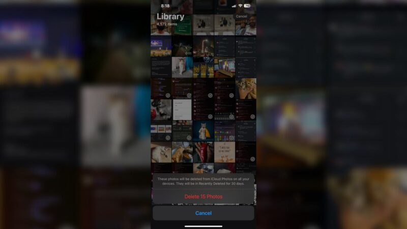 Delete Images from Photos App (Image via: Apple, Deltias Gaming)