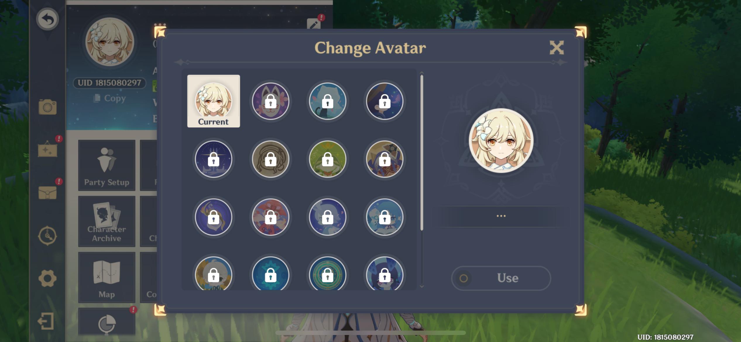 Change your Avatar (Image via HoYoverse)