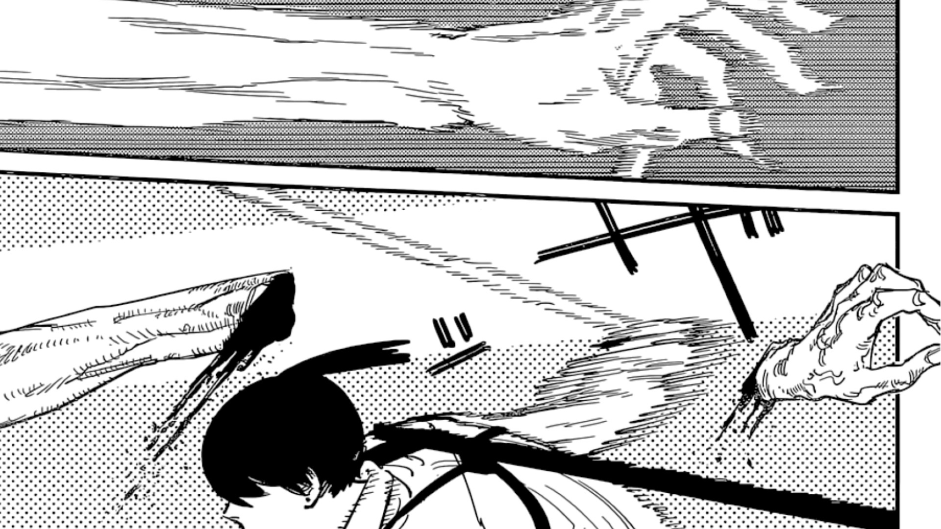 Aki reacting to the Ghost Devil’s attack (Image via Shueisha)