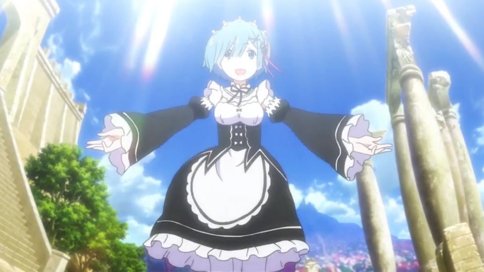 Rem as seen in the Re:Zero anime (Image via Studio White Fox)