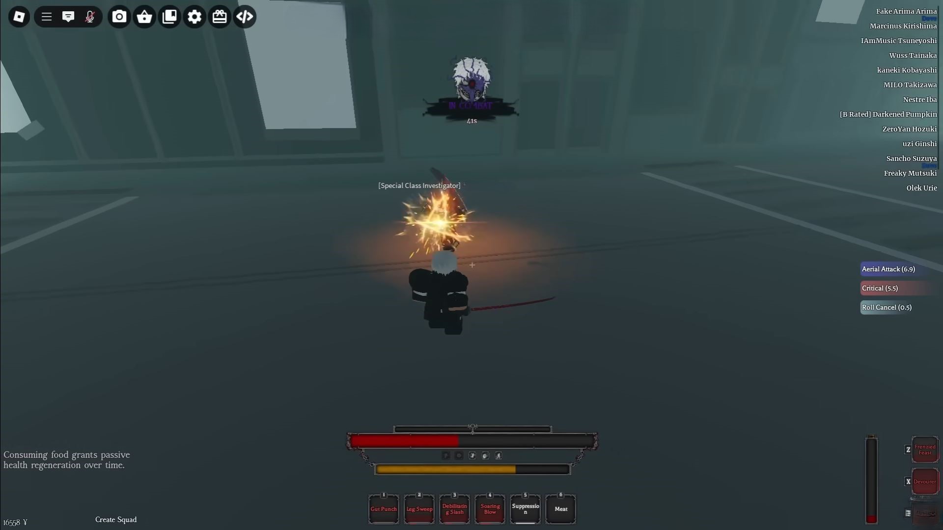 Arata Proto quinque in action | Ghoul://Re Roblox (Image via Roblox)