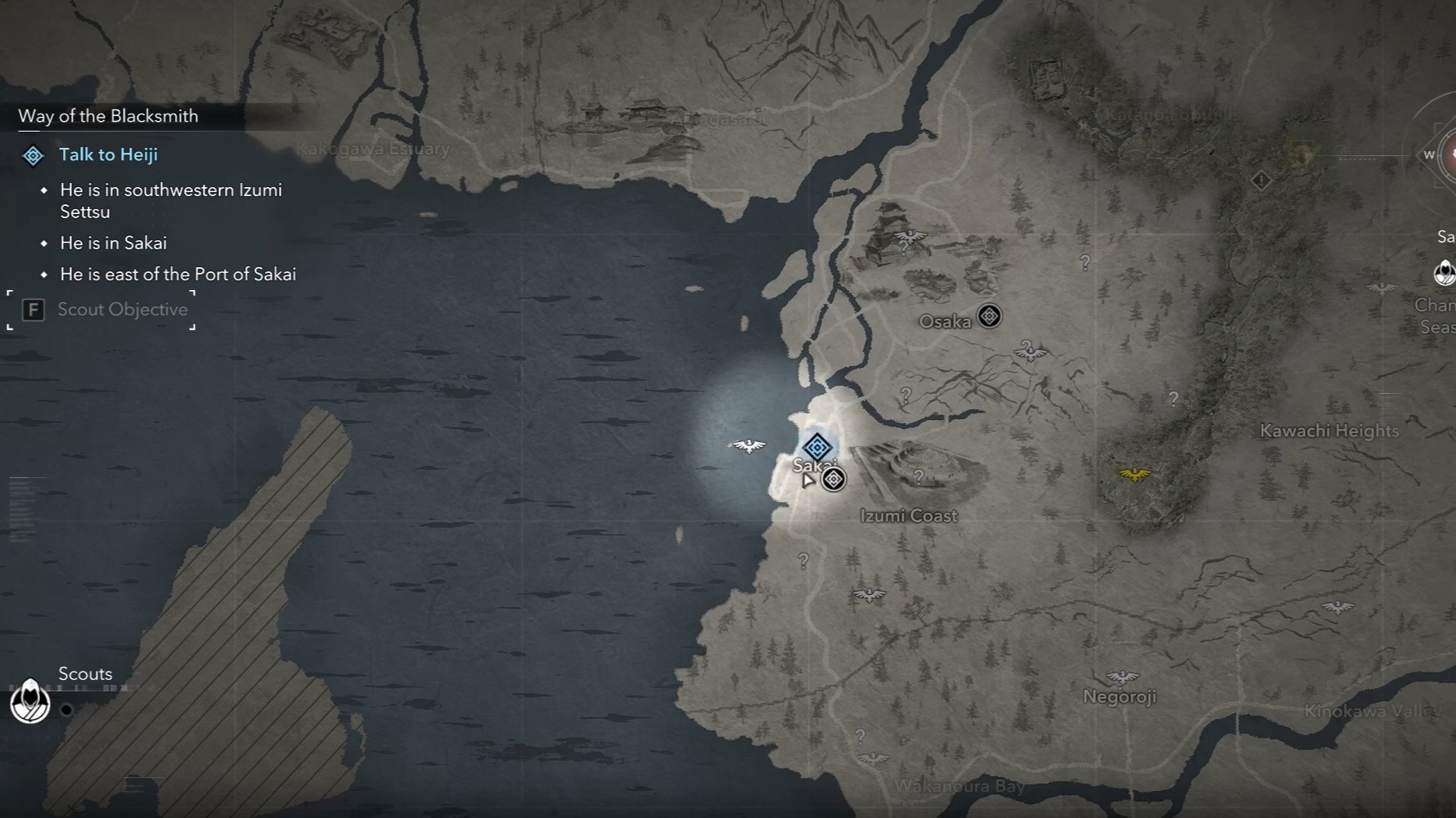 Heiji's location (Image via Ubisoft)