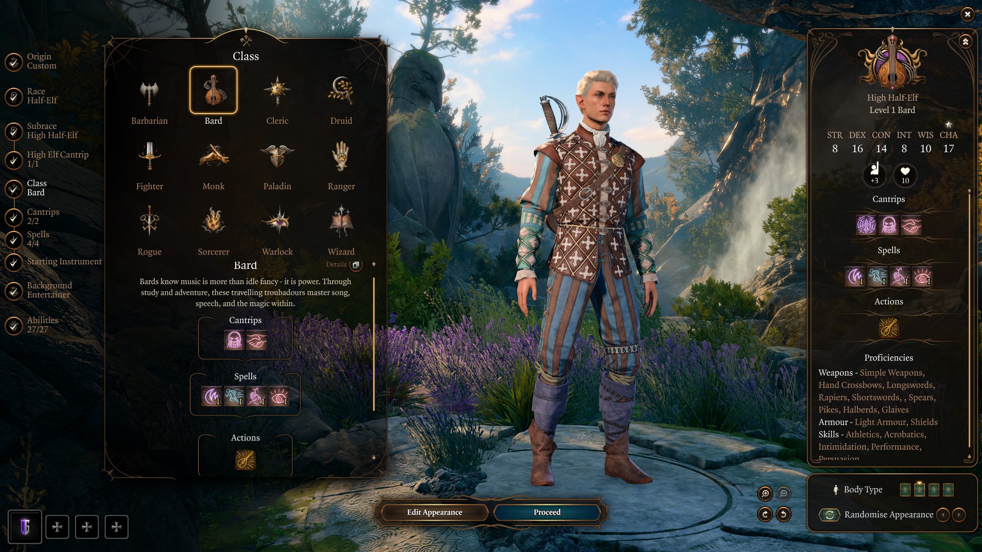 Best Baldur’s Gate 3 College of Glamour Bard Build Character Creation