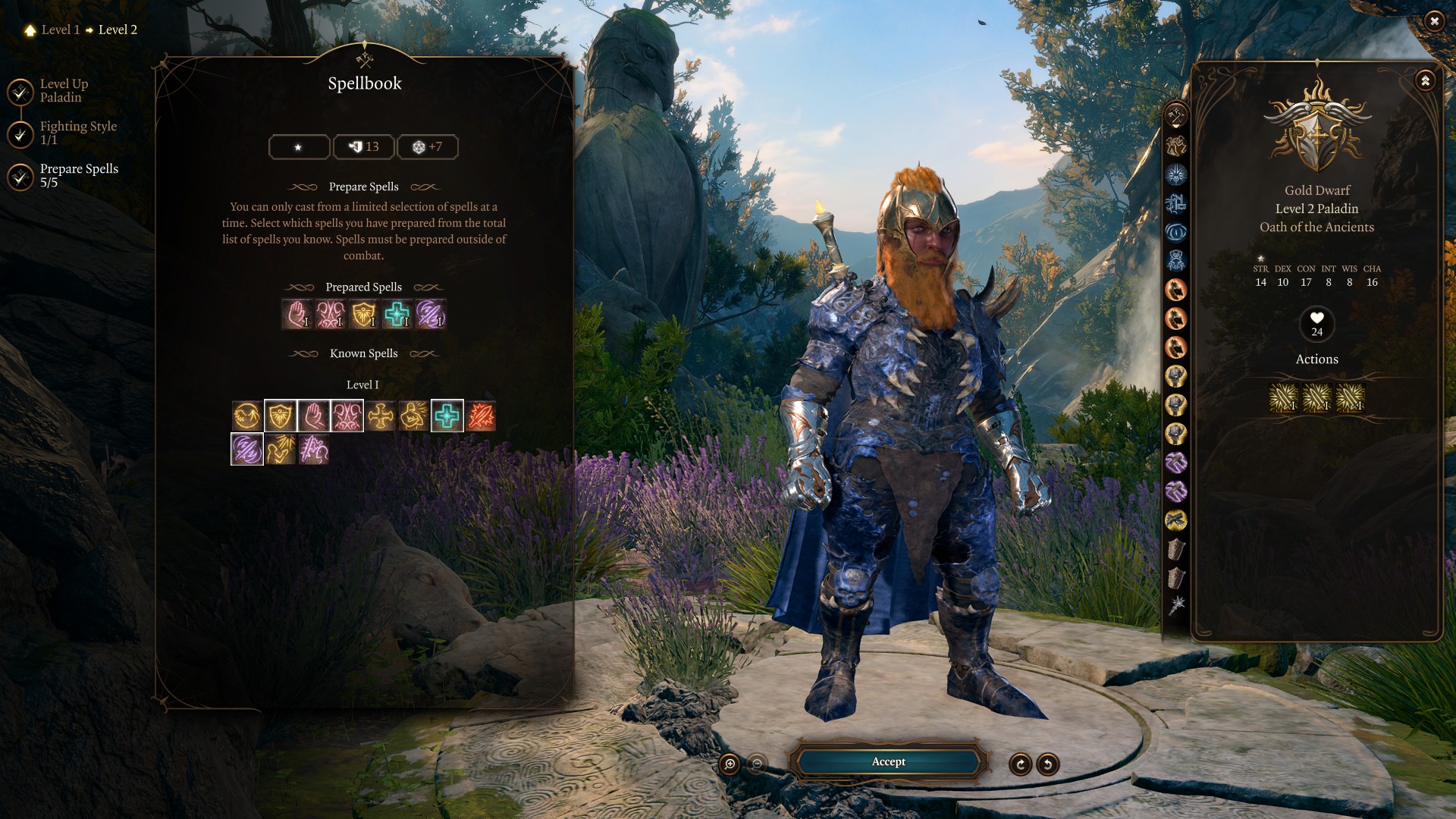 Best Baldur’s Gate 3 Oath of the Crown Paladin Build Level 2