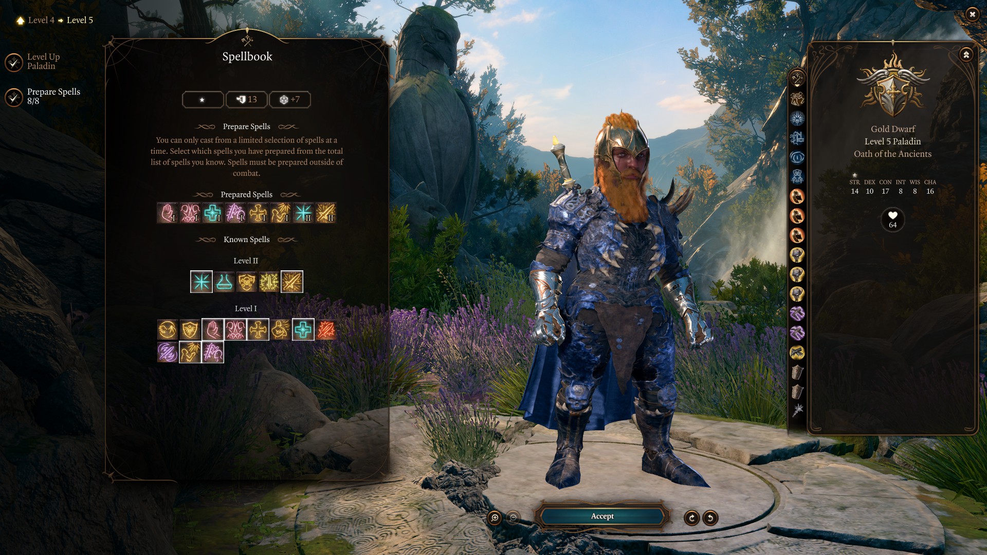 Best Baldur’s Gate 3 Oath of the Crown Paladin Build Level 5