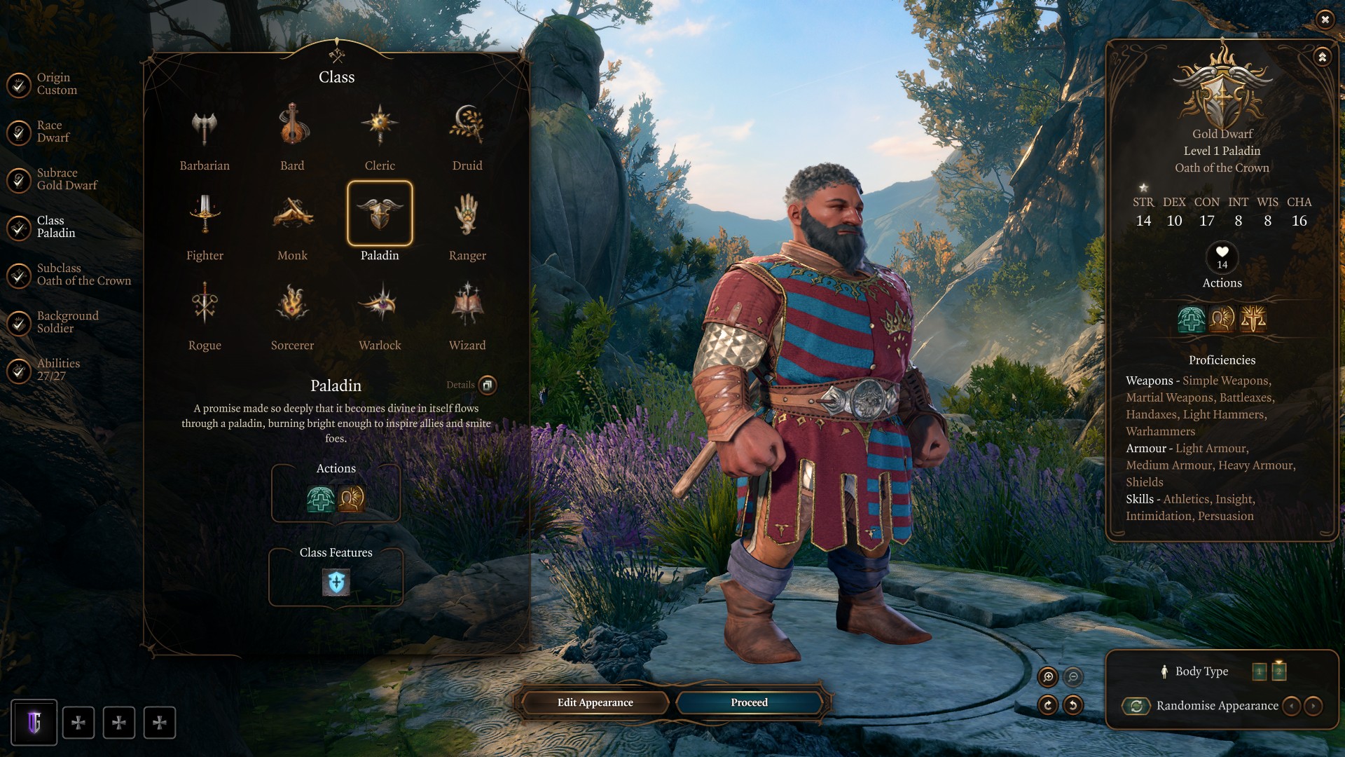 Best Baldur’s Gate 3 Oath of the Crown Paladin Character Creation