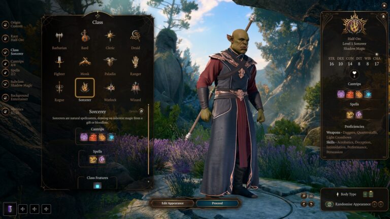 Best Baldur’s Gate 3 Shadow Magic Sorcerer Build Character Creation