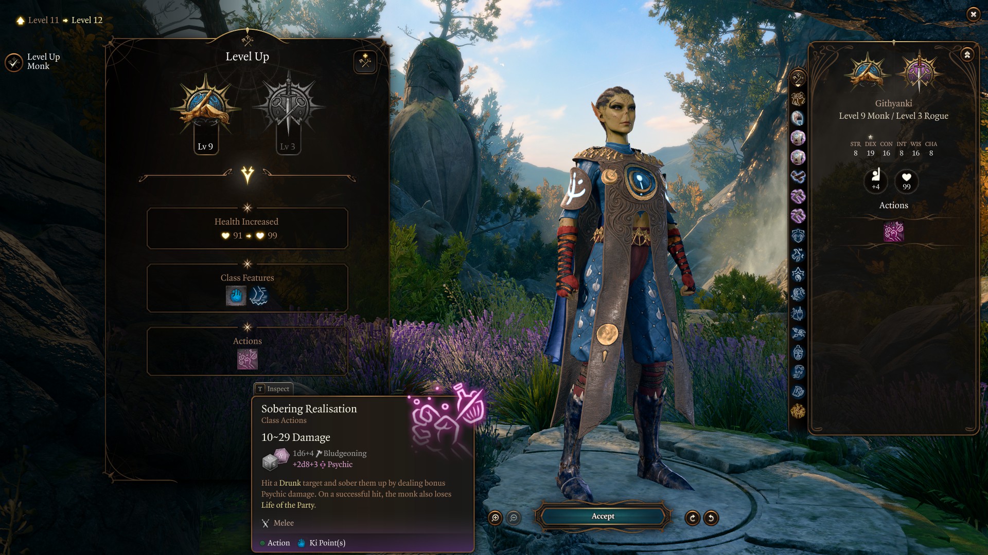 Best Baldur’s Gate 3 Way of the Druken Master Monk Build Level 12