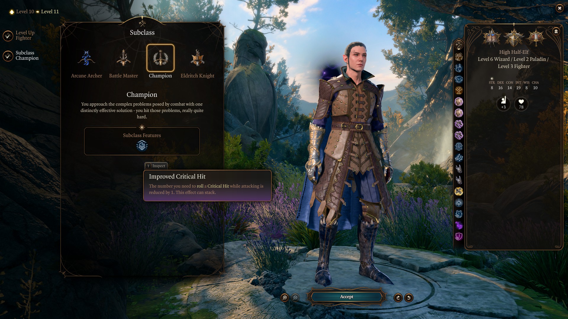 Best Bladesinging Wizard Build Level 11