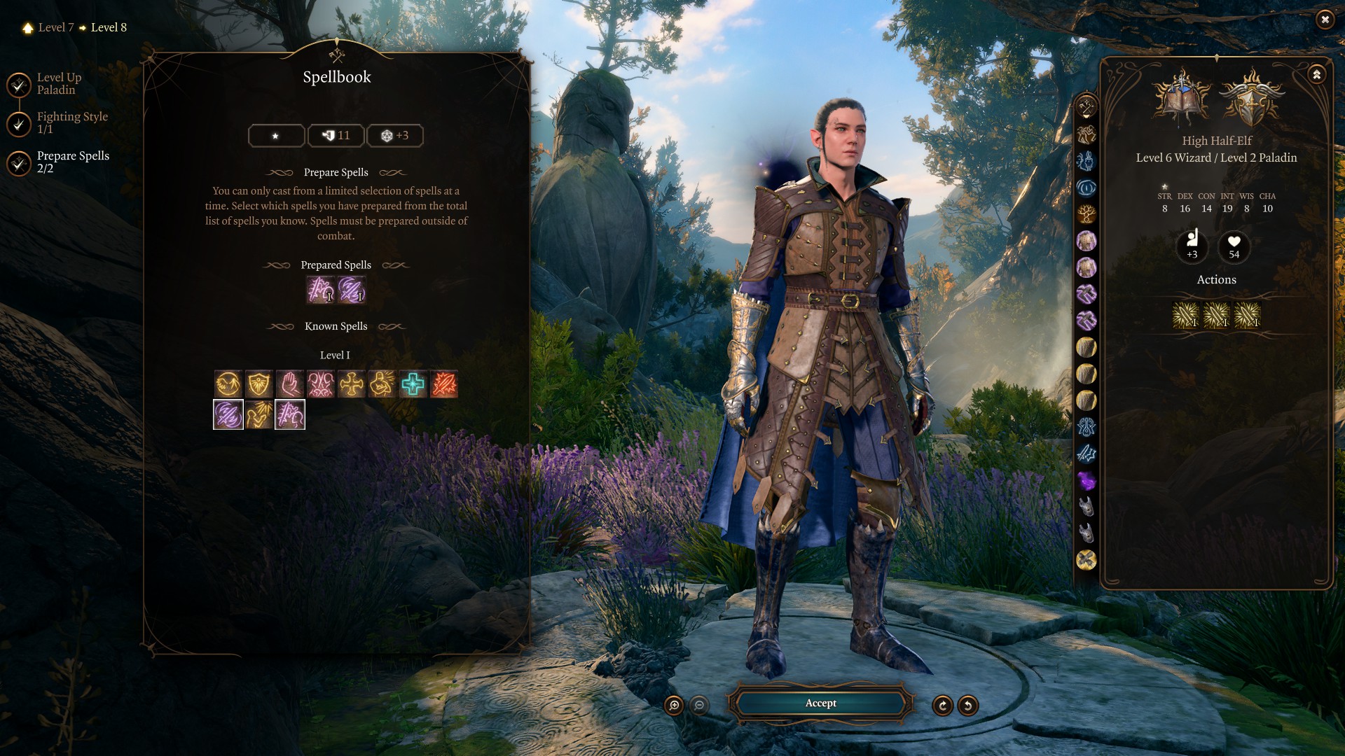 Best Bladesinging Wizard Build Level 8