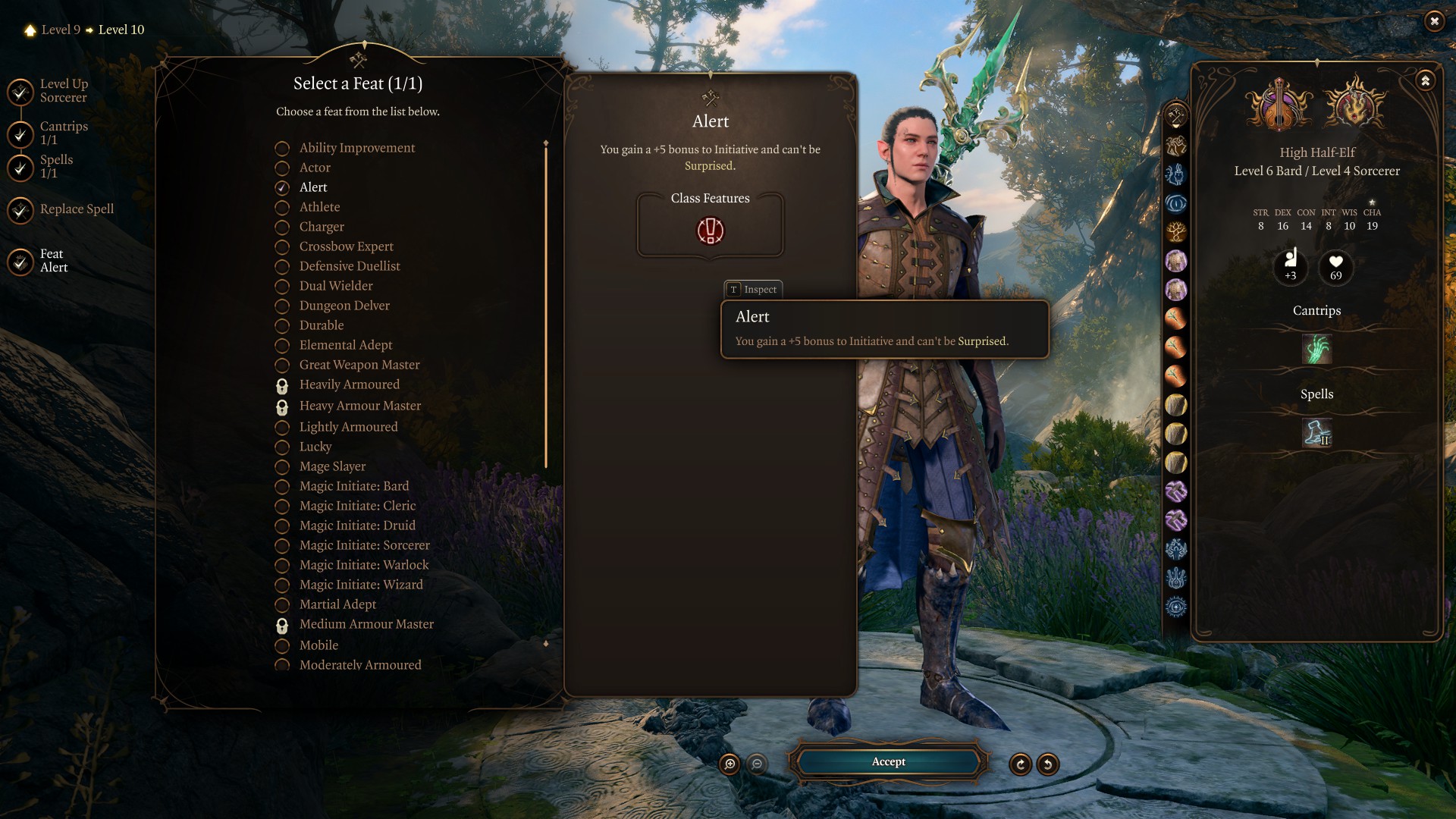 Best College of Glamour Bard Build in Baldur's Gate 3 Level 10