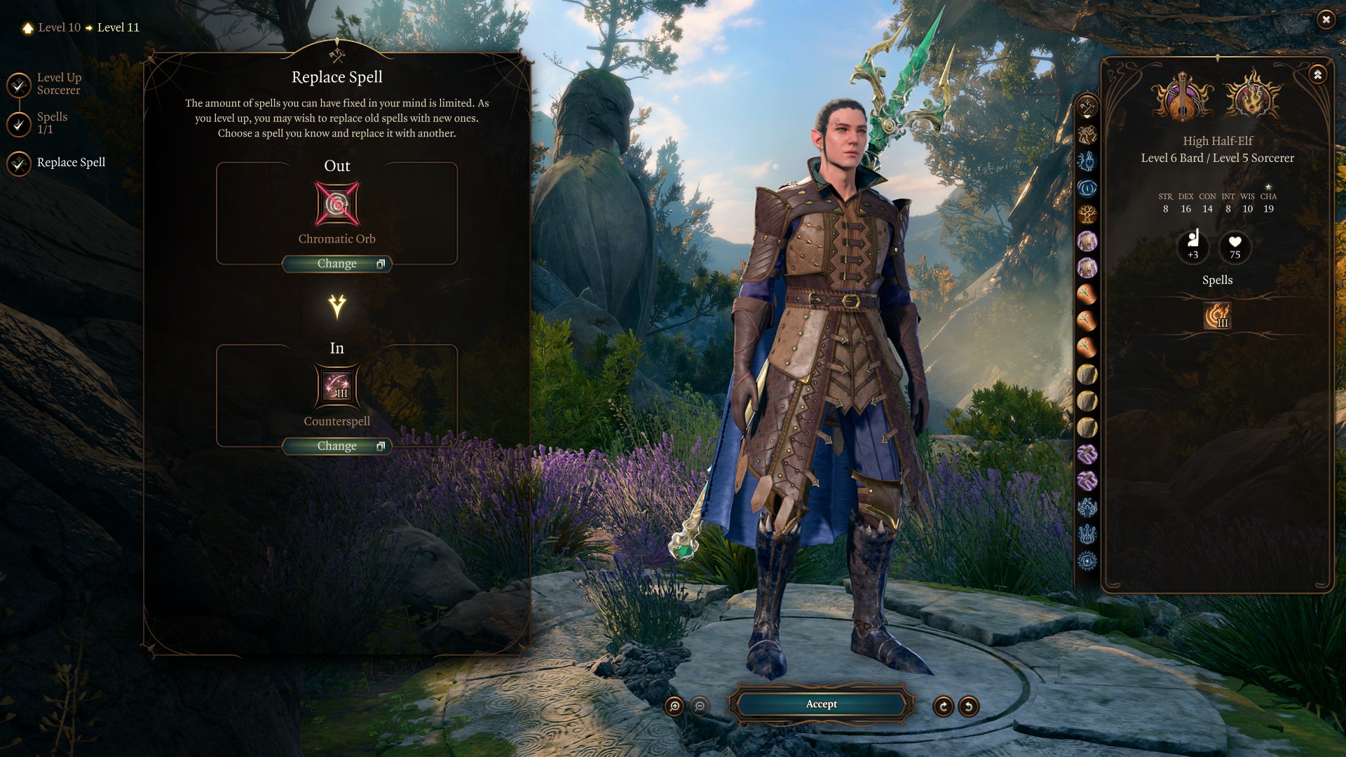 Best College of Glamour Bard Build in Baldur's Gate 3 Level 11