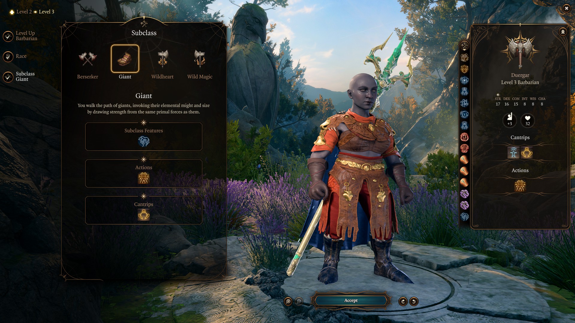 Best Giant Barbarian Build Level 3