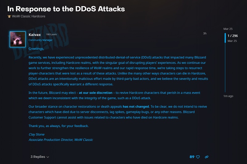 Blizzard Response