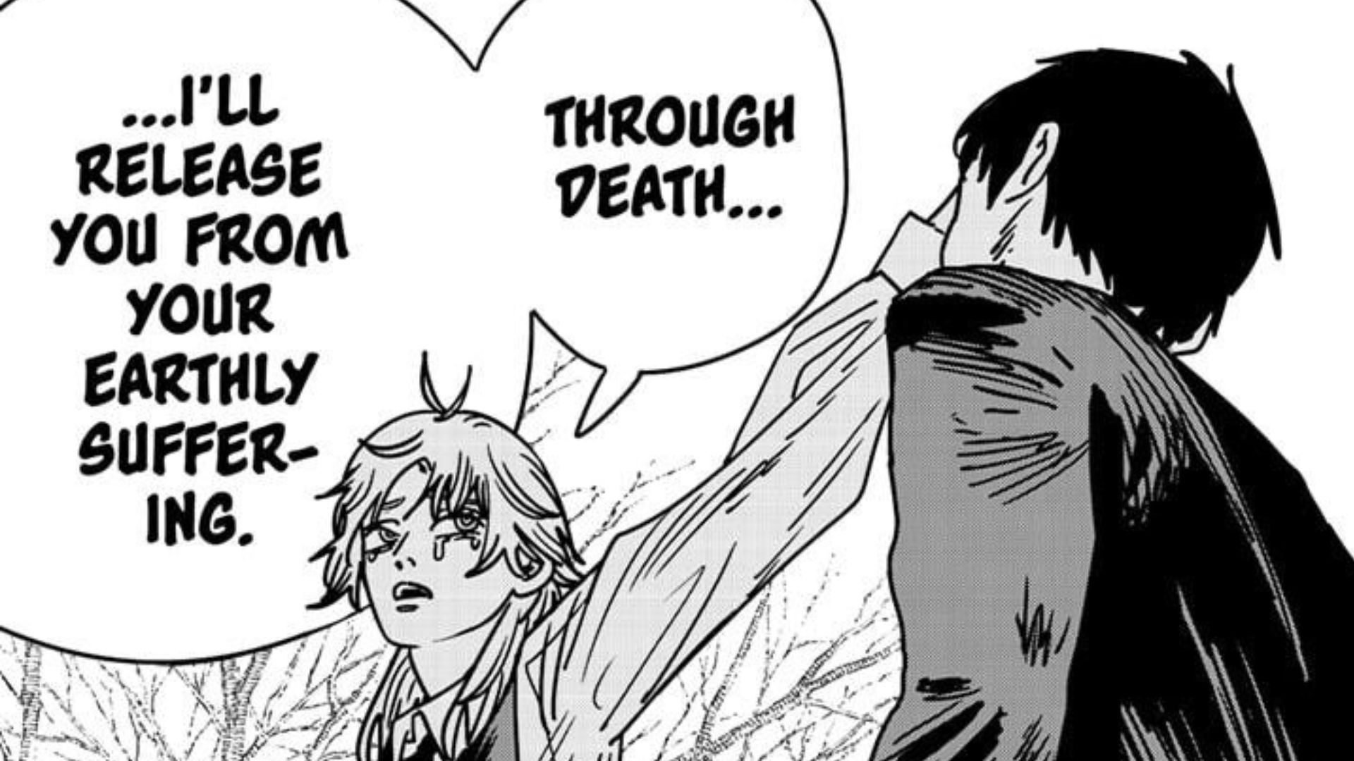 The Death Devil tries killing her classmate as seen in the manga (Image via Shueisha)