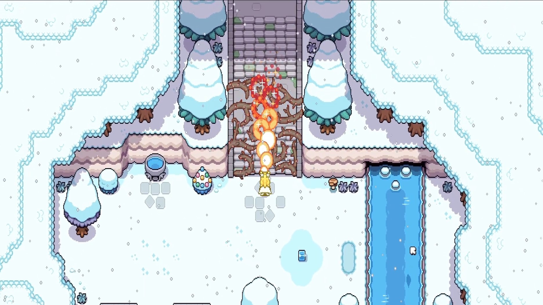 Destroy the barrier with Dragon's Breath (Image via NPC Studio)