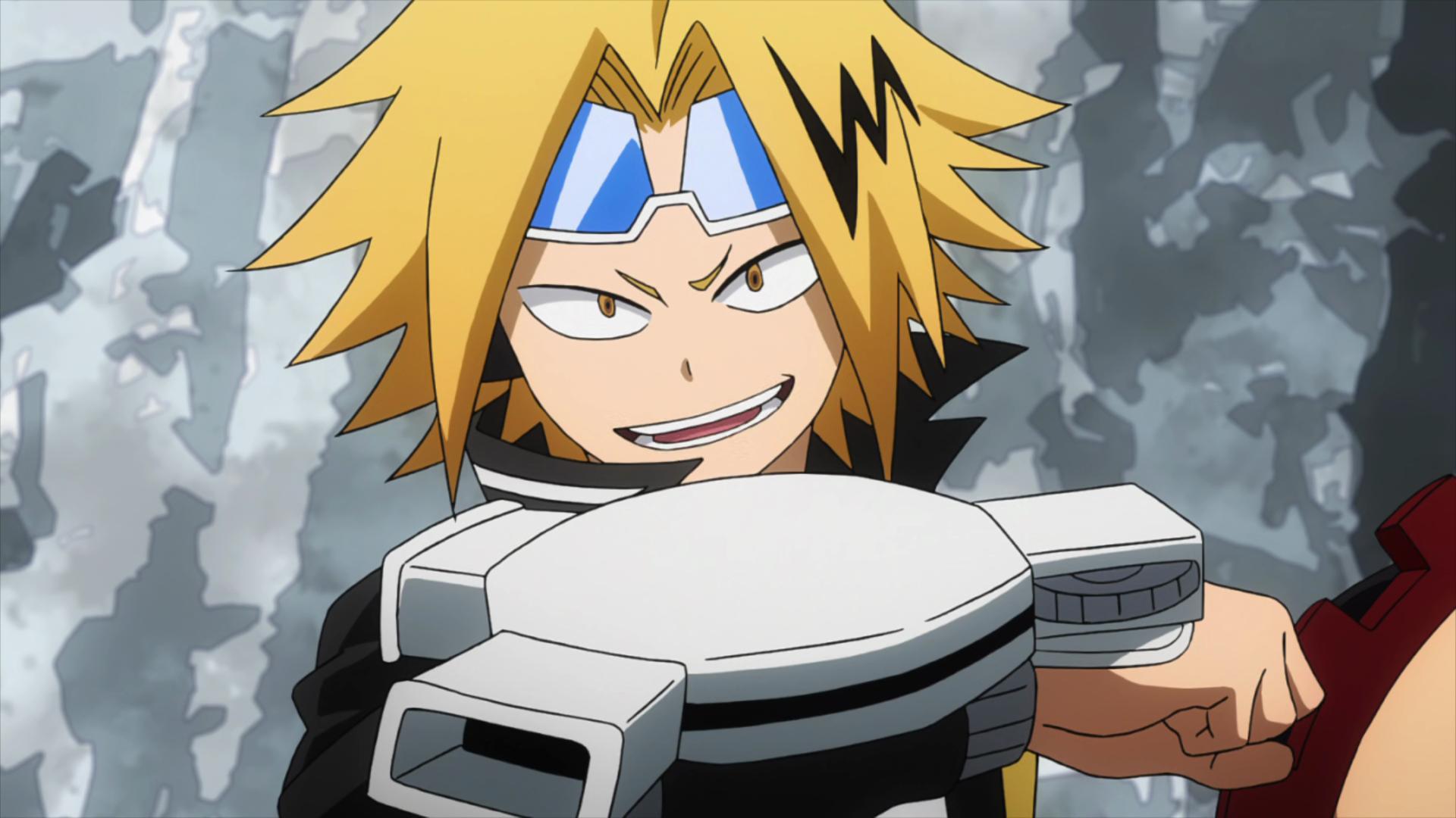 Denki’s upgrade to his costume (Image via Studio Bones)