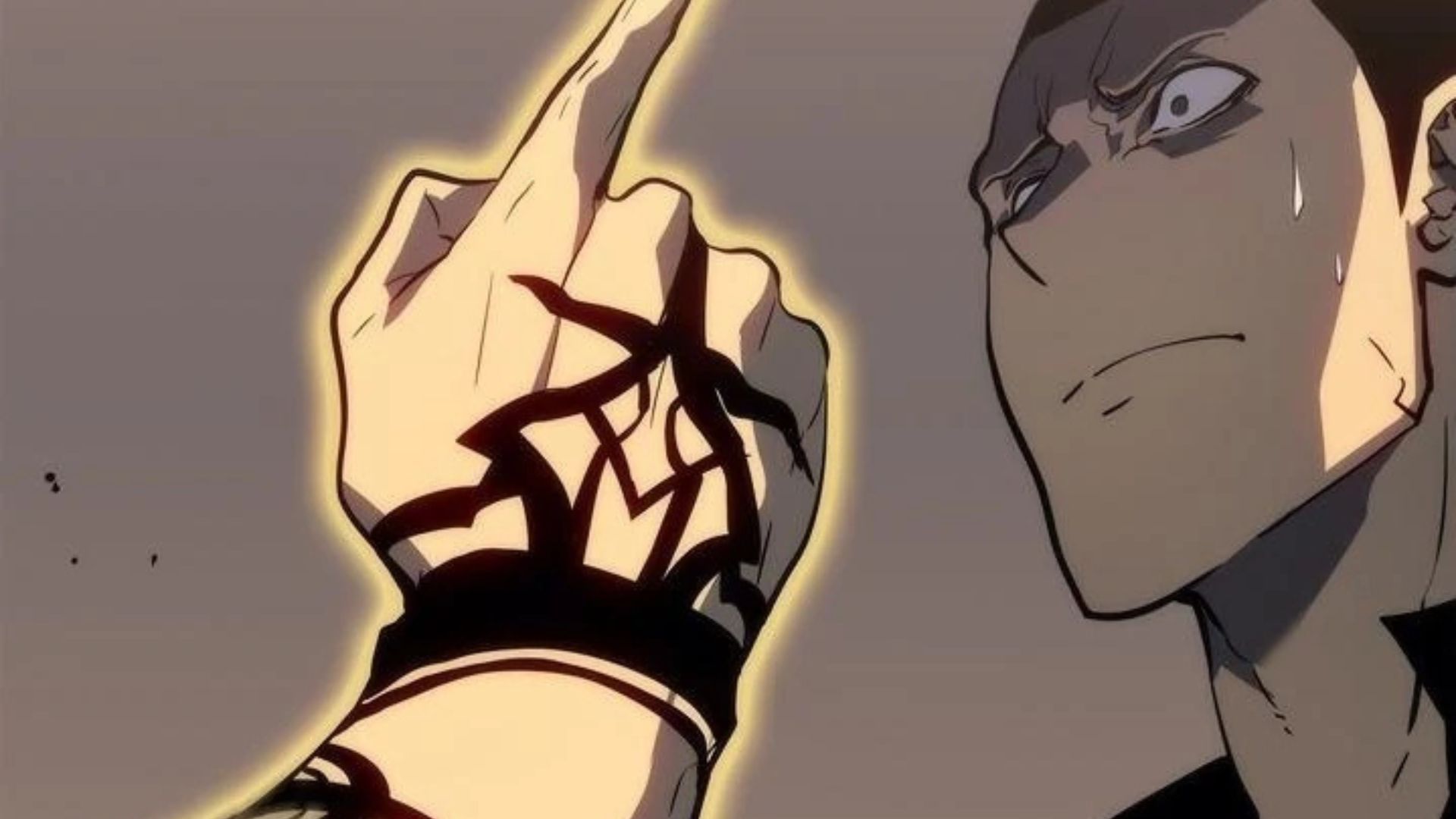 Andre warning Dongsoo as seen in the Solo Leveling manhwa (Image via Kakao)