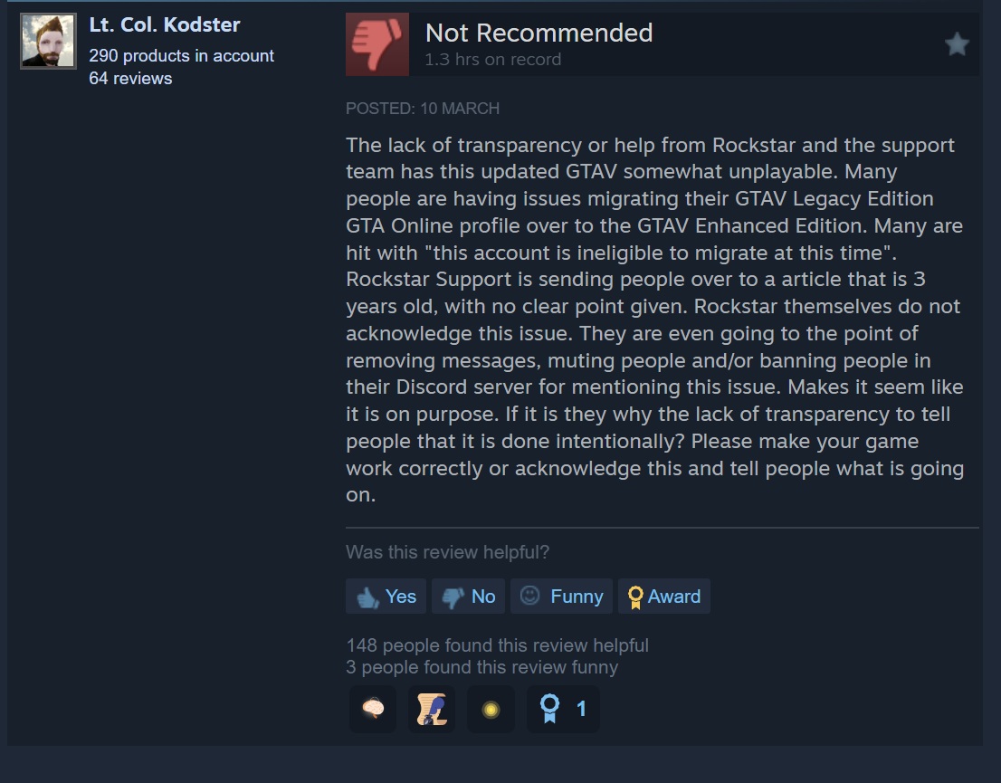 GTA 5 Enhanced Customer Support