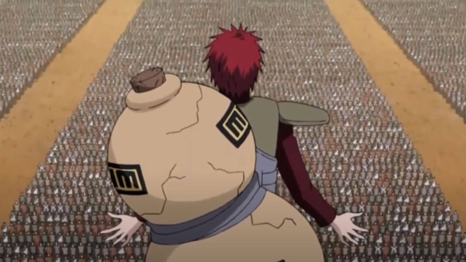 Gaara addressing the Shinobi Alliance