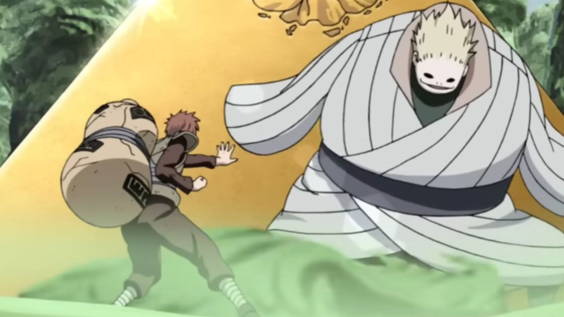 Reanimated Second Mizukage vs. Gaara