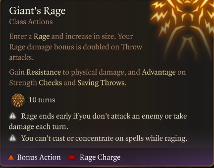 Giant's Rage BG3