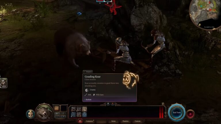 Bear Companion's Goading Roar (Image via Larian Studios)