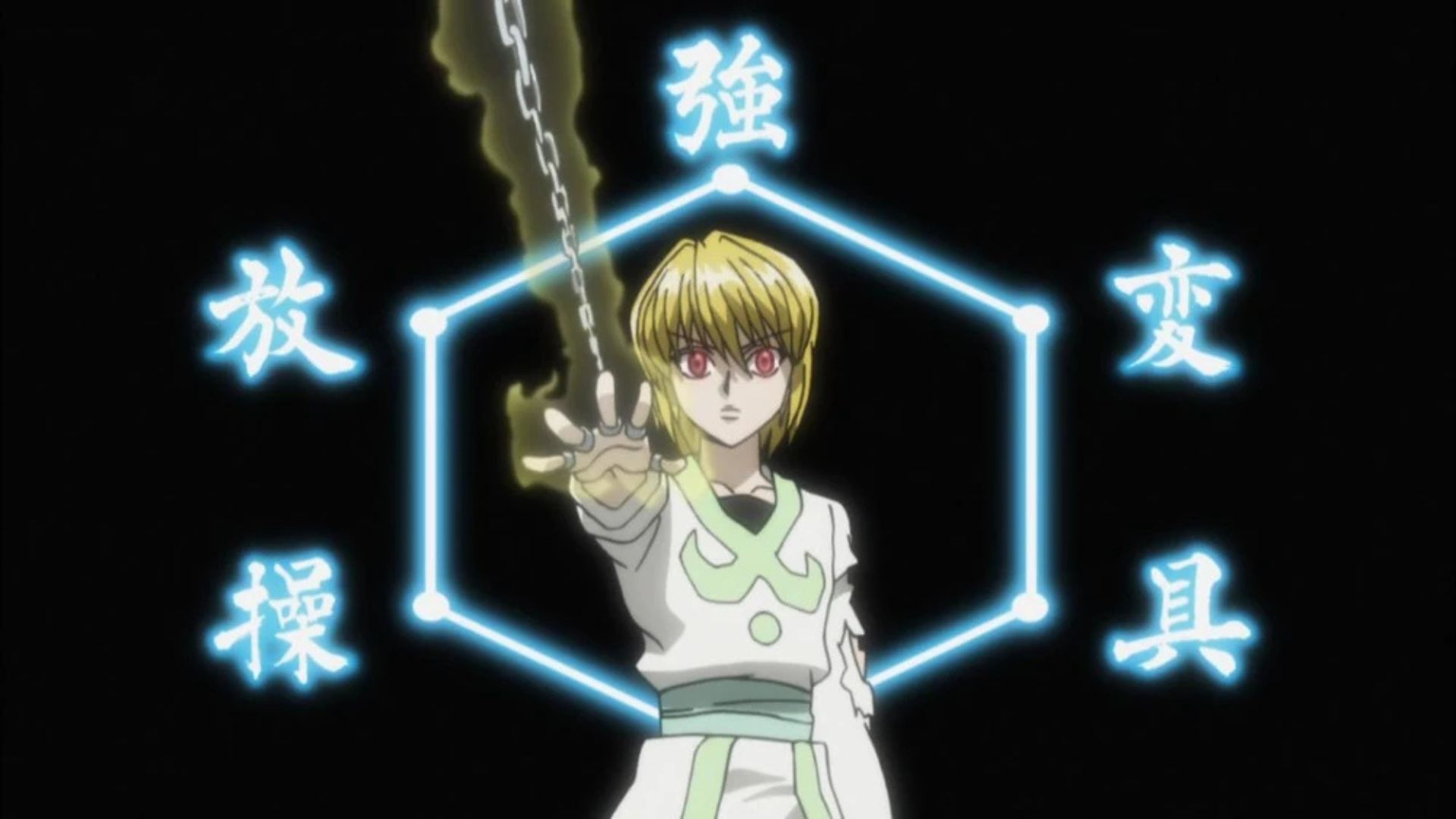 Kurapika using Emperor Time as seen in the Hunter x Hunter anime (Image via Studio Madhouse)