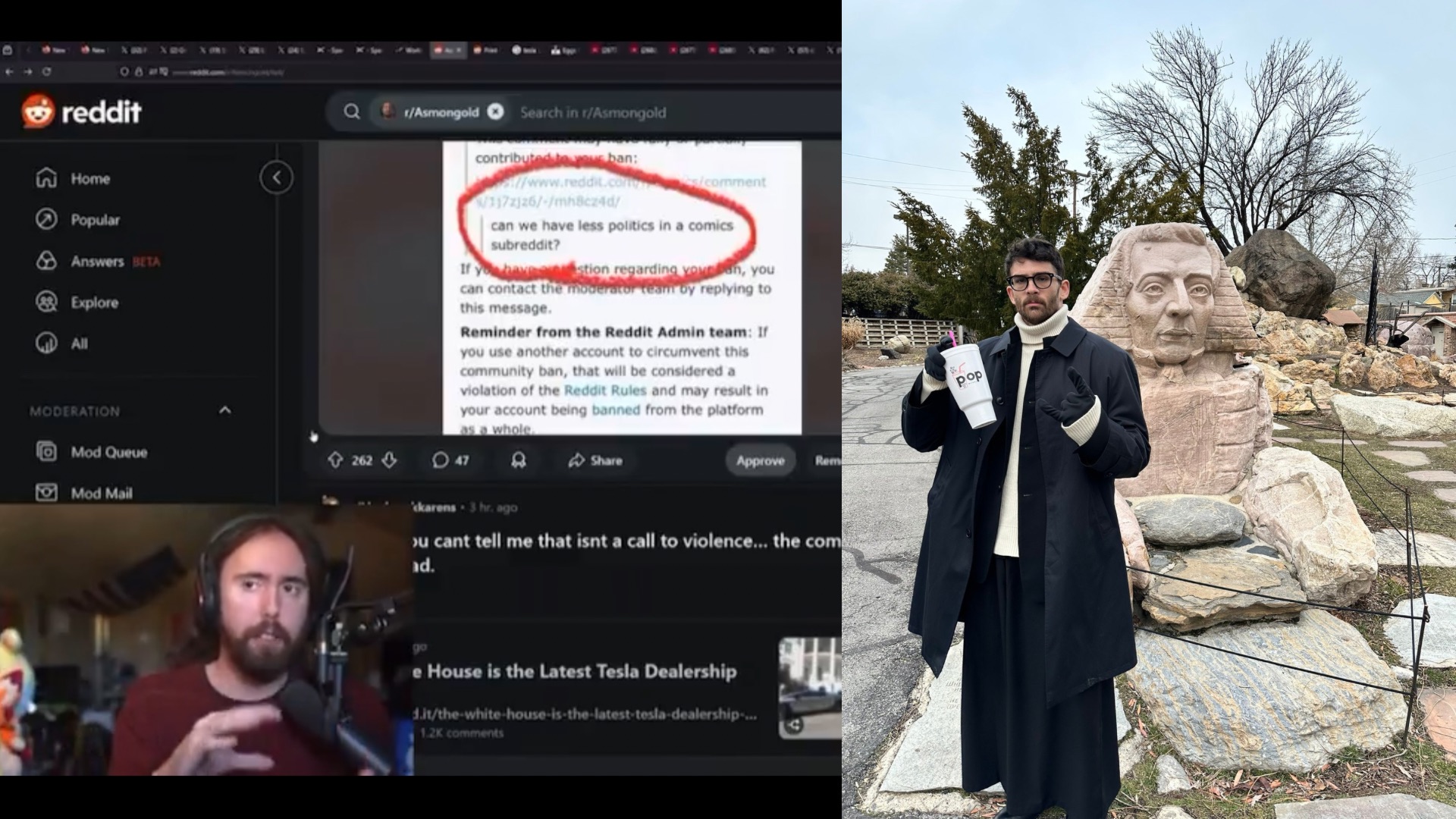 Asmongold and HasanPiker are currently having a feud. (Image via @hasanthehun/ X)