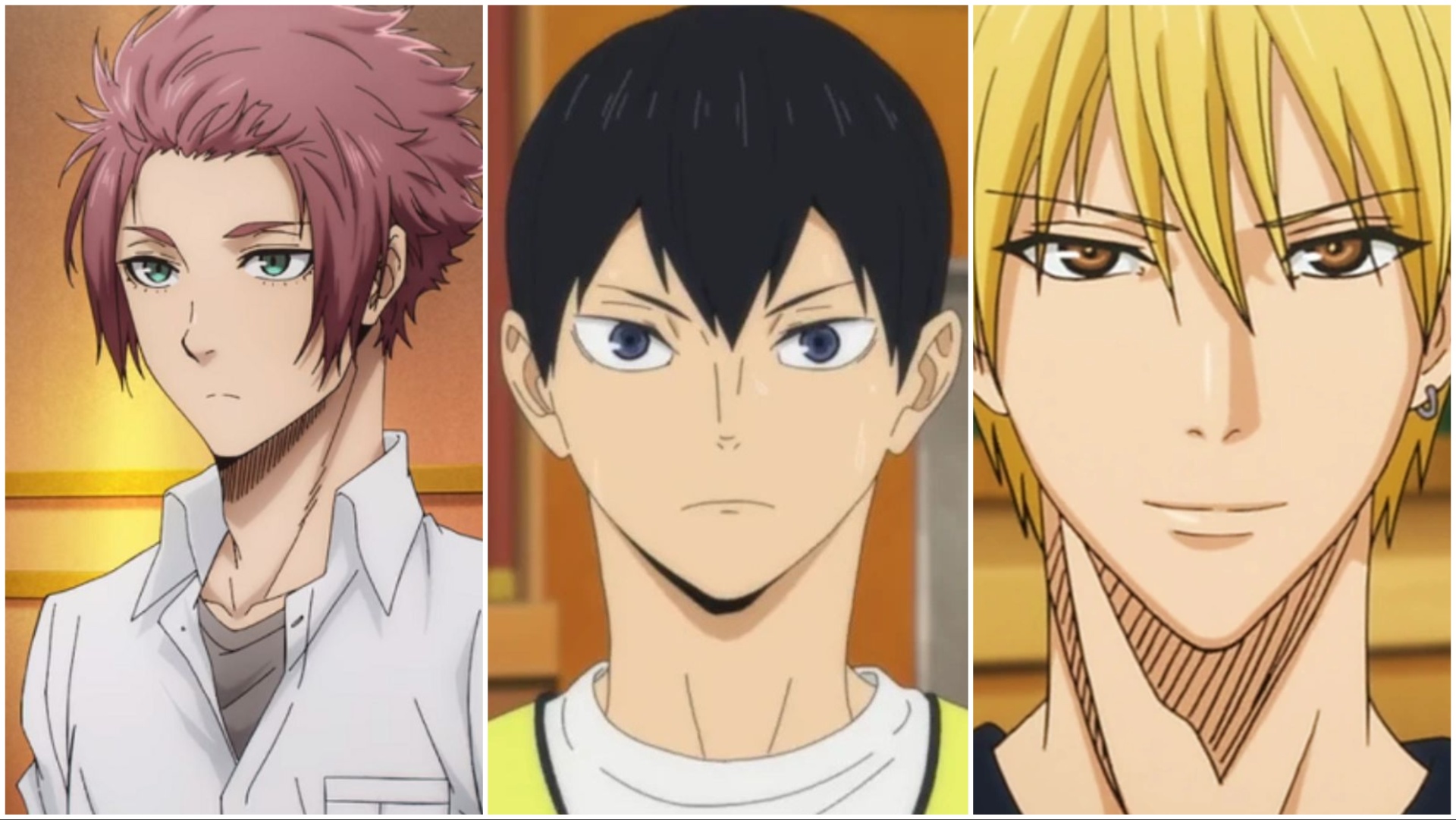 Itoshi Sae, Kageyama Tobio, and Kise Ryouta (Image via Studio Eight Bit and Production I.G.)