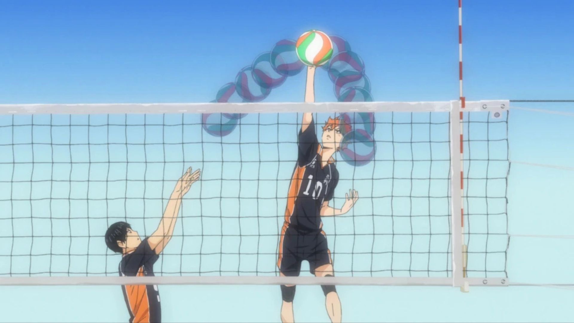 Kageyama and Hinata as seen in the anime