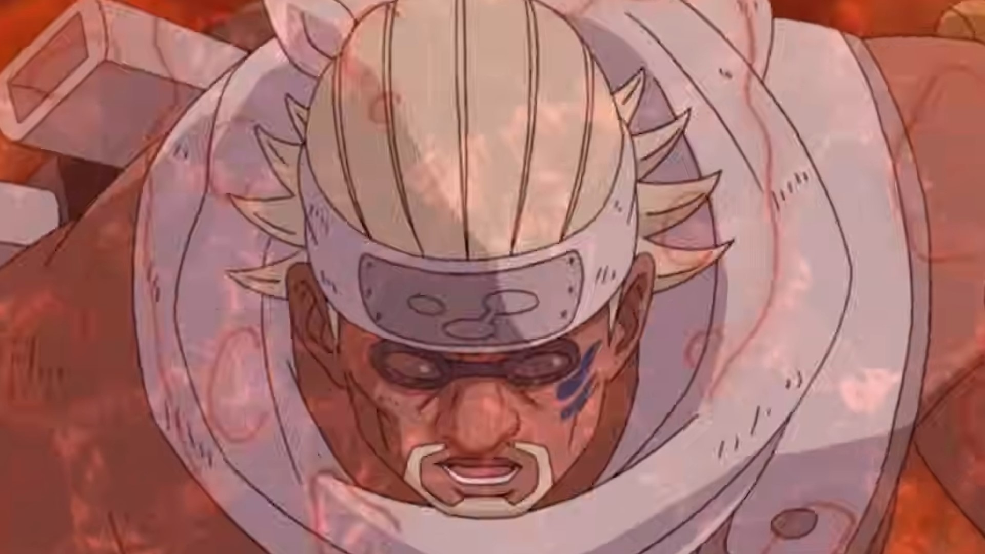 Killer Bee in his fight against Kisame from Naruto