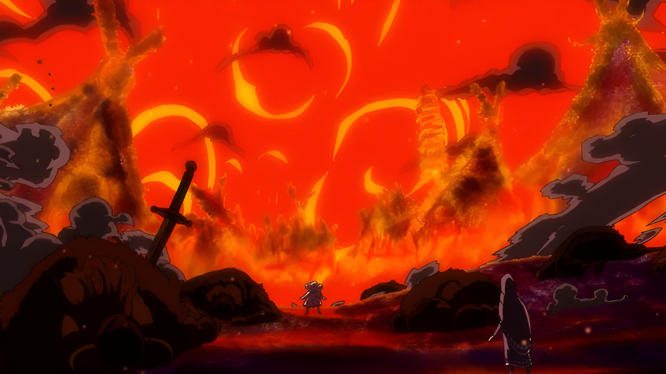 Lin Lin destroys Elbaph village(Image via Toei Animation)