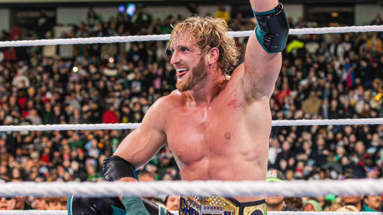 Logan Paul during a WWE fight