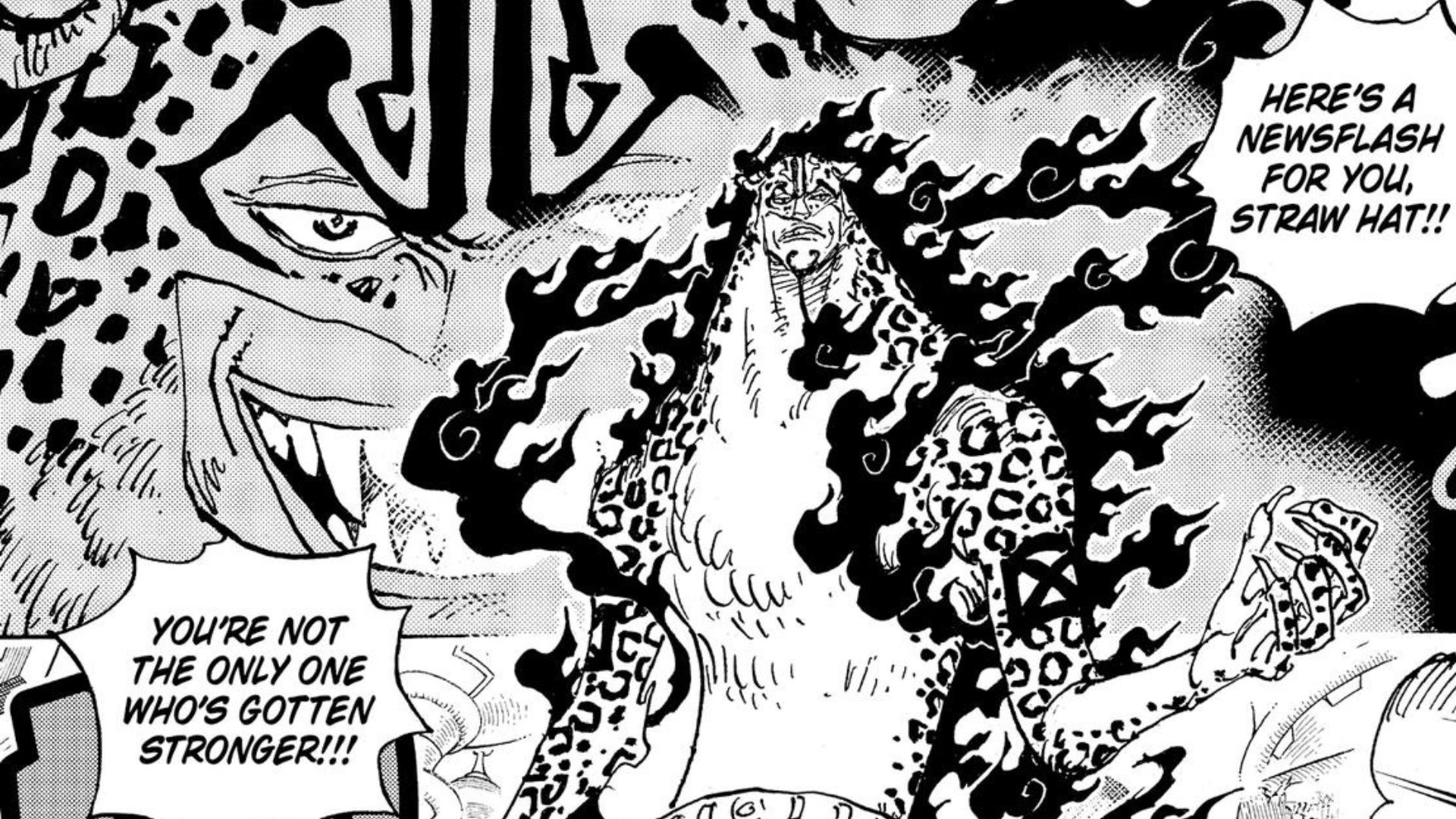 Lucci's awakened Devil Fruit form as seen in the One Piece manga (Image via Shueisha)