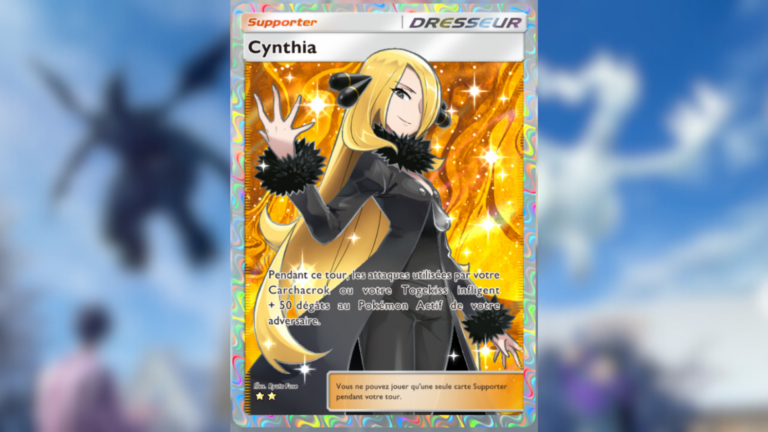 Collect Cynthia and her iconic team (Image via The Pokémon Company)